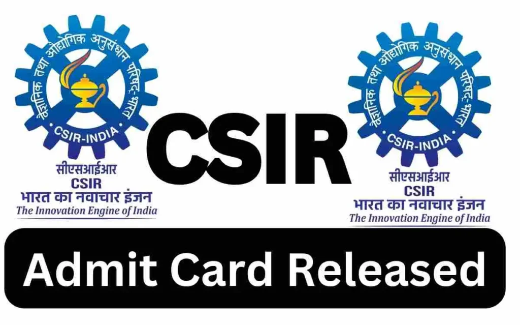 CSIR Admit Card